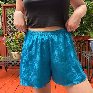 Victoria's Secret Teal Floral High Waist Shorts